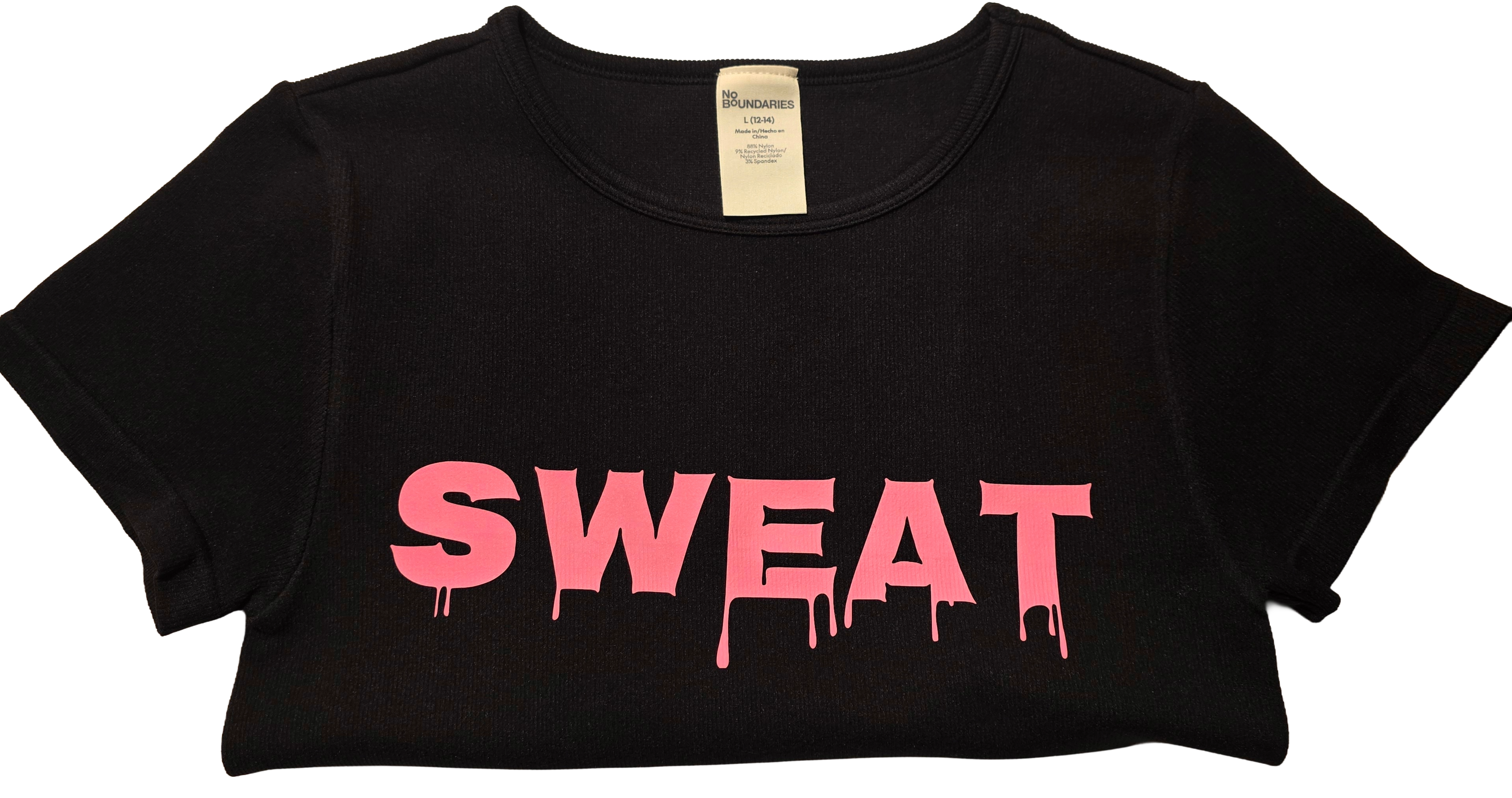 SWEAT Burgundy Cap Sleeve Stretchy T-shirt