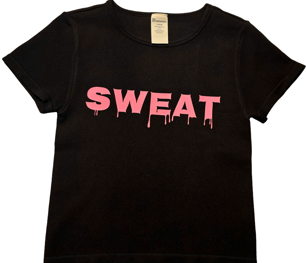 SWEAT Burgundy Cap Sleeve Stretchy T-shirt