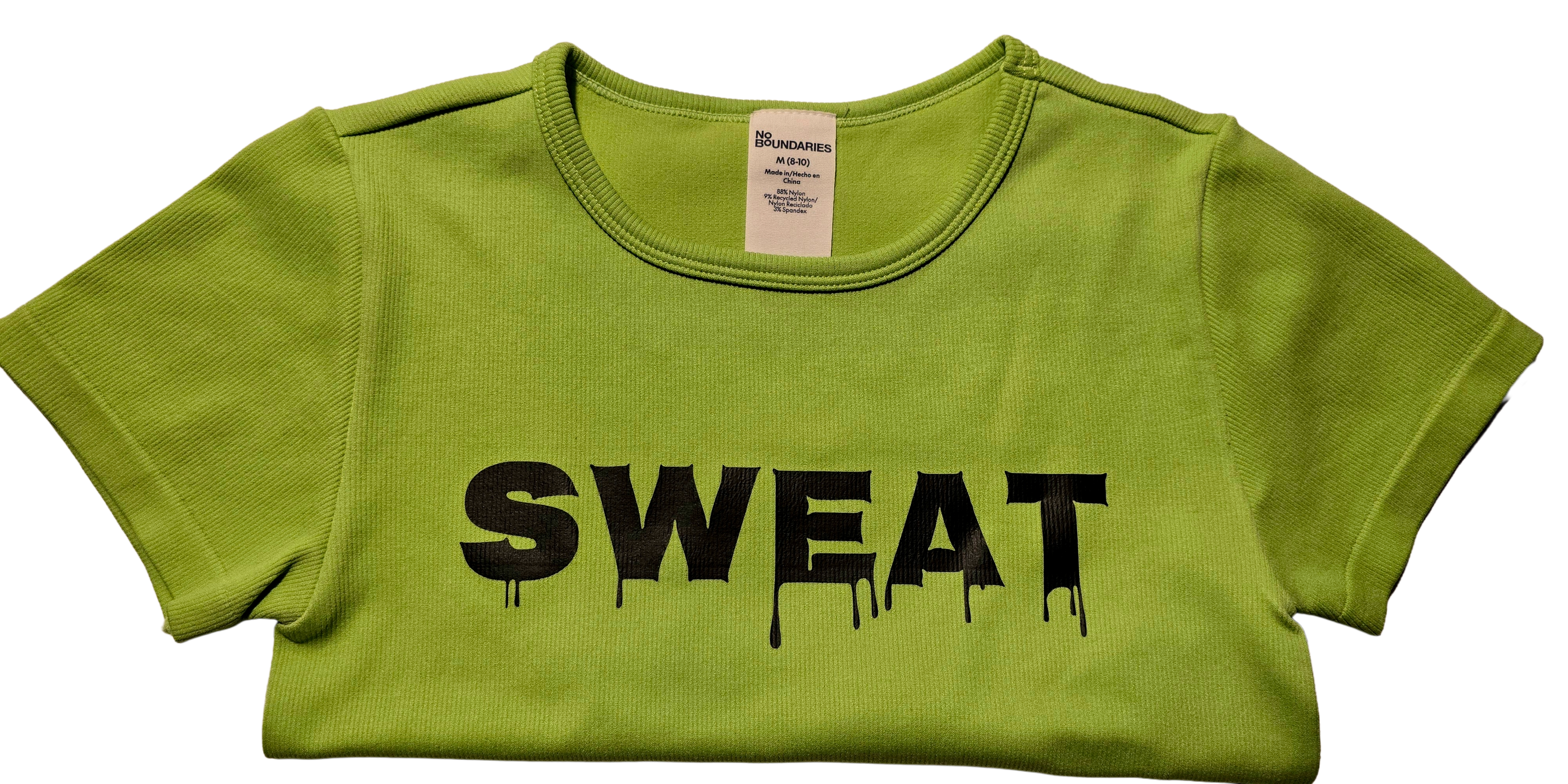SWEAT Burgundy Cap Sleeve Stretchy T-shirt