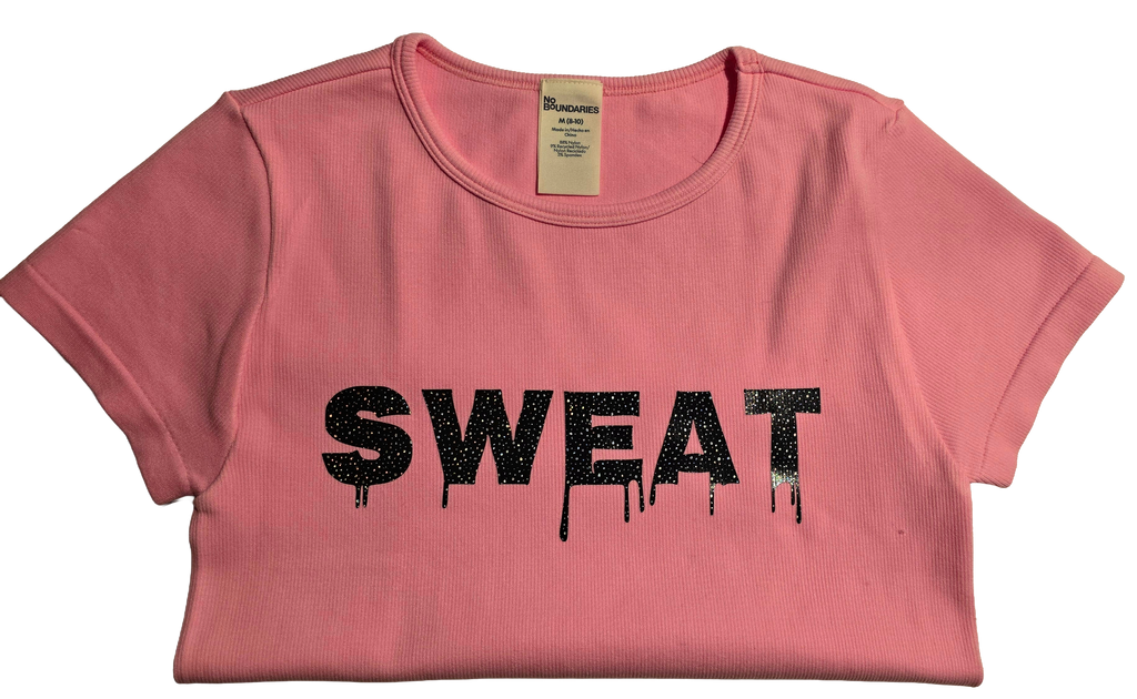 SWEAT Burgundy Cap Sleeve Stretchy T-shirt