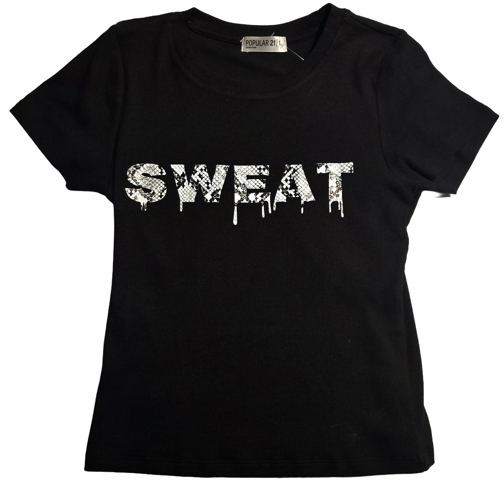 SWEAT Burgundy Cap Sleeve Stretchy T-shirt