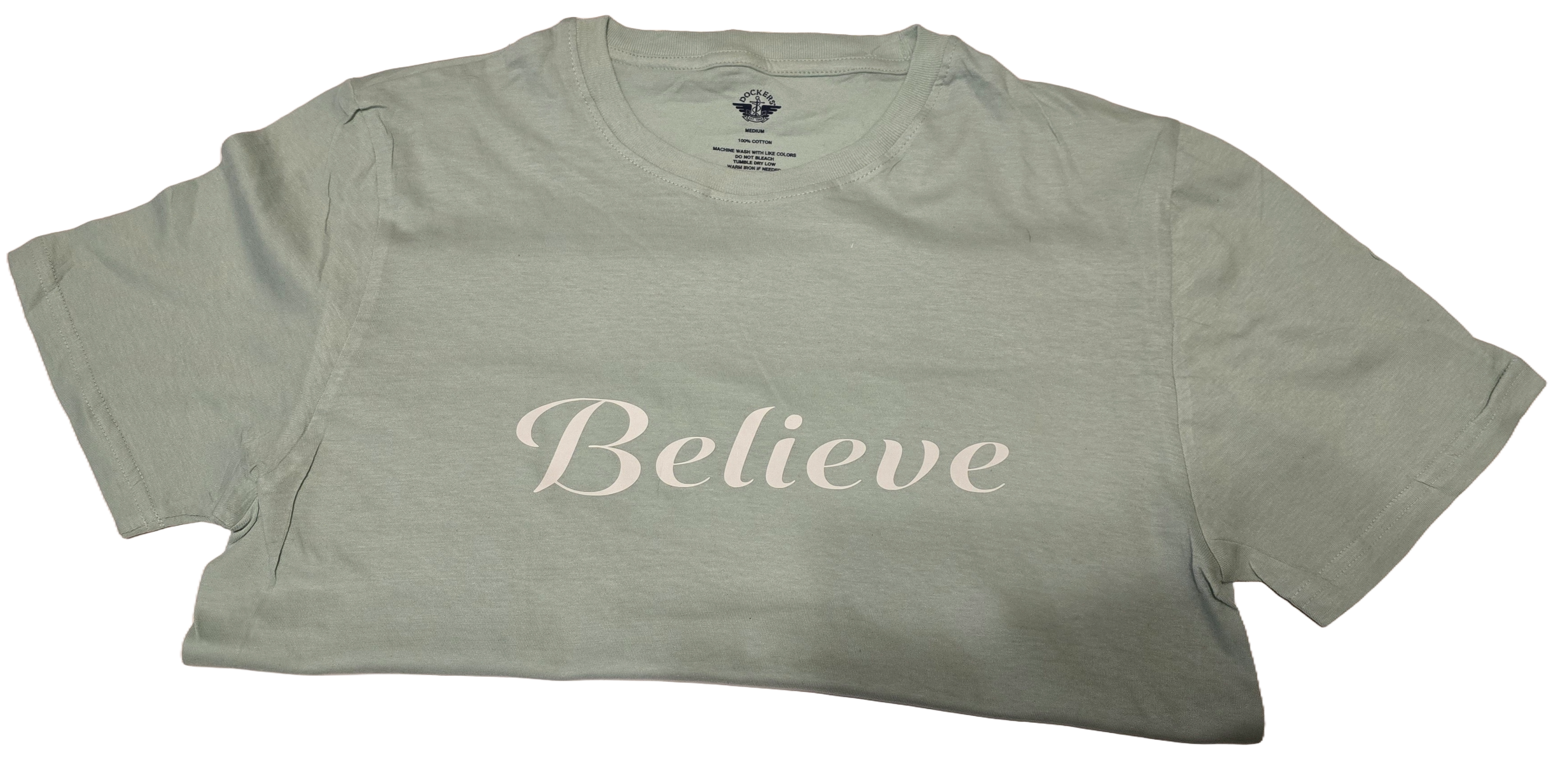 Sage Believe Short Sleeve T-shirt white