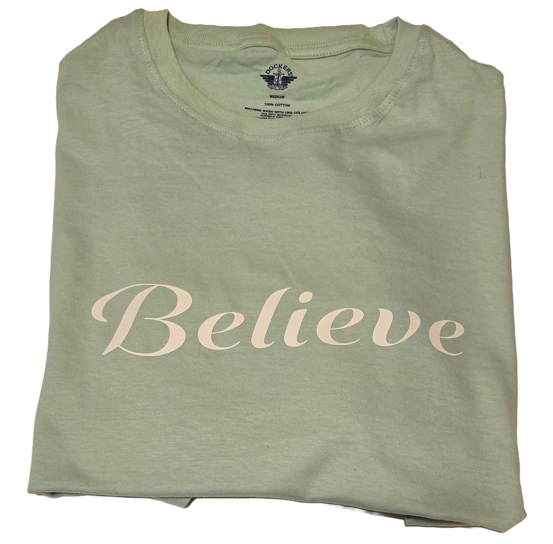 Sage Believe Short Sleeve T-shirt white